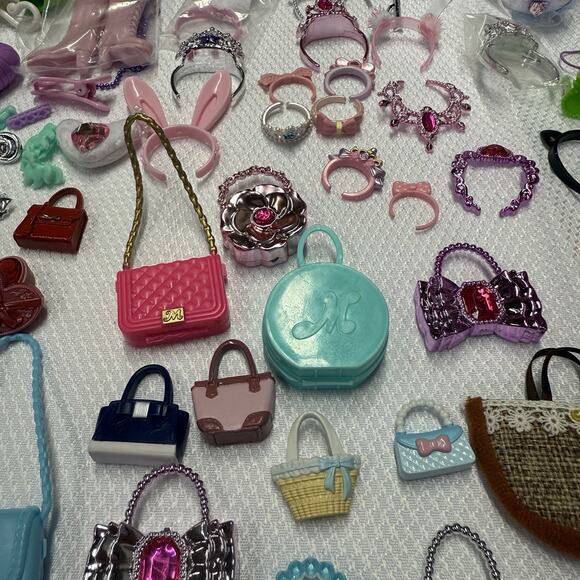Licca Mimi Takara Doll 75+ Accessories Lot Shoes Purses Headbands Regular & Mini - Picture 9 of 16